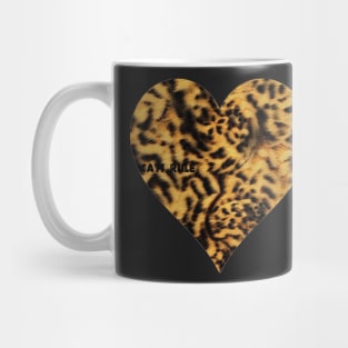 Leopard pattern in heart shape Mug